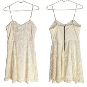 Xhilaration Floral Lace White/Cream Dress [US S]